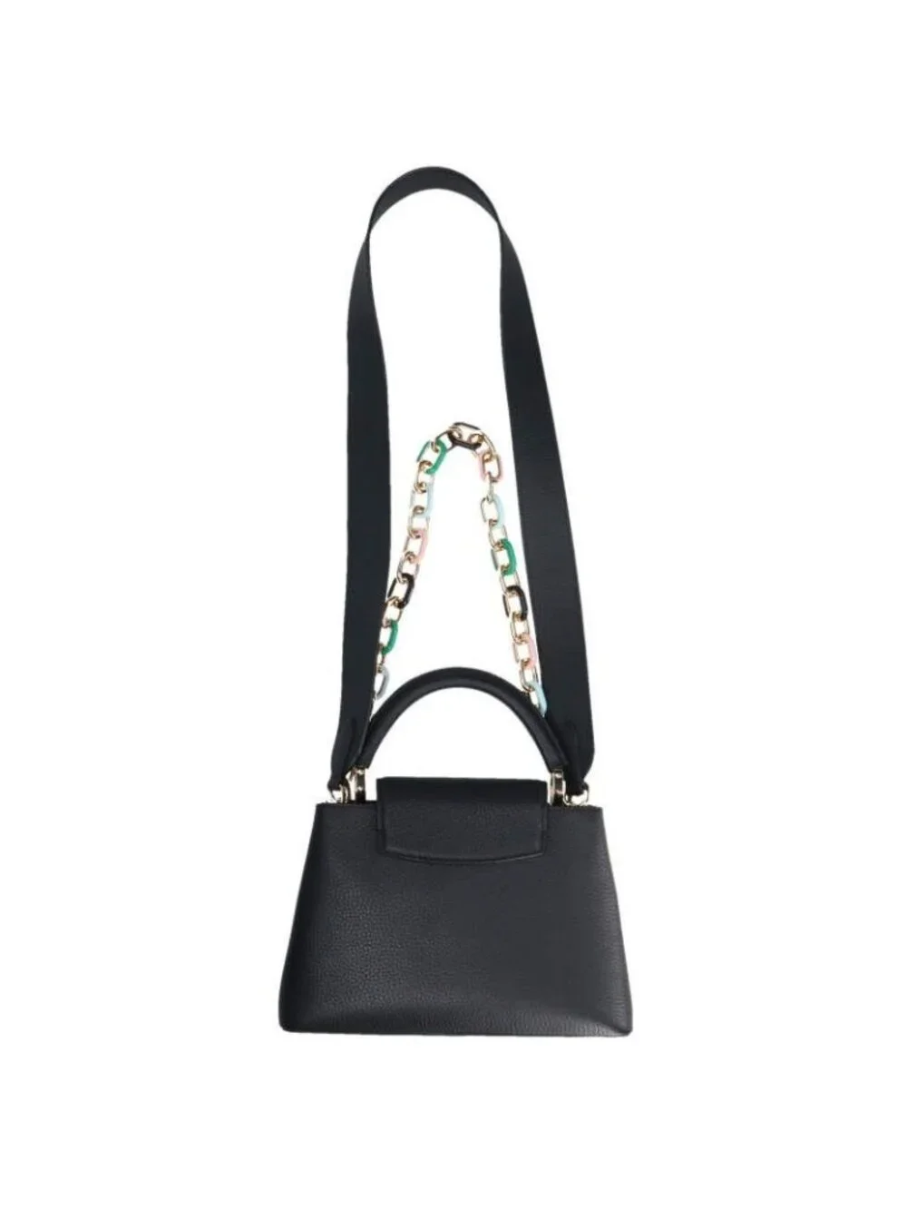 Louis Vuitton Capucines BB Taurillon Leather Flap Chain 2-Way Handbag